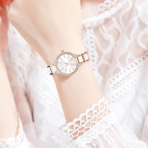 Reloj Elegante De Blanco Mármol ✨