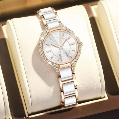 Reloj Elegante De Blanco Mármol ✨